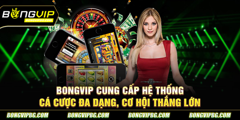 Bongvip cung cấp hệ thống cá cược đa dạng, cơ hội thắng lớn