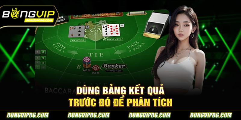 Dùng bảng kết quả trước đó để phân tích